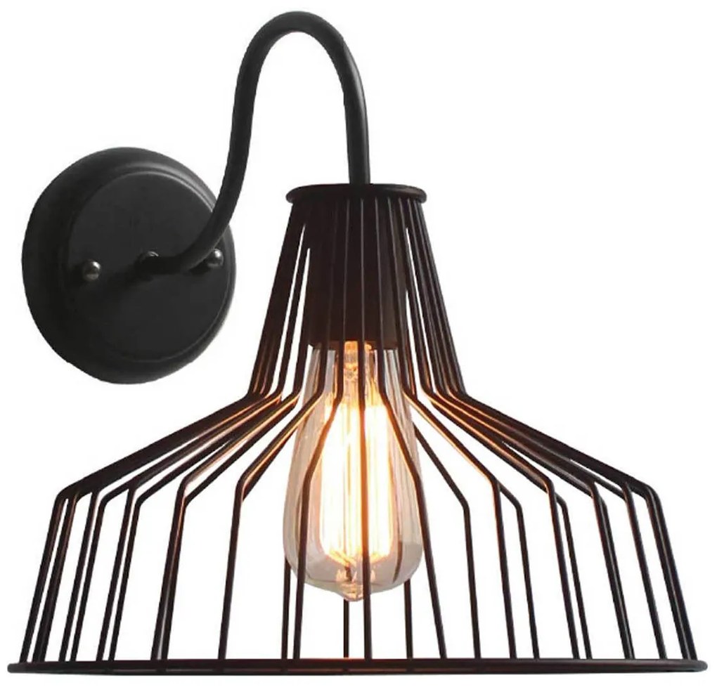 Απλίκα Τοίχου Aca Hades KS1525W1BK Black