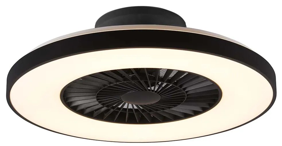 Ανεμιστήρας Οροφής RL Lighting Halmstad R62672132 Μαύρο Ματ με Φως