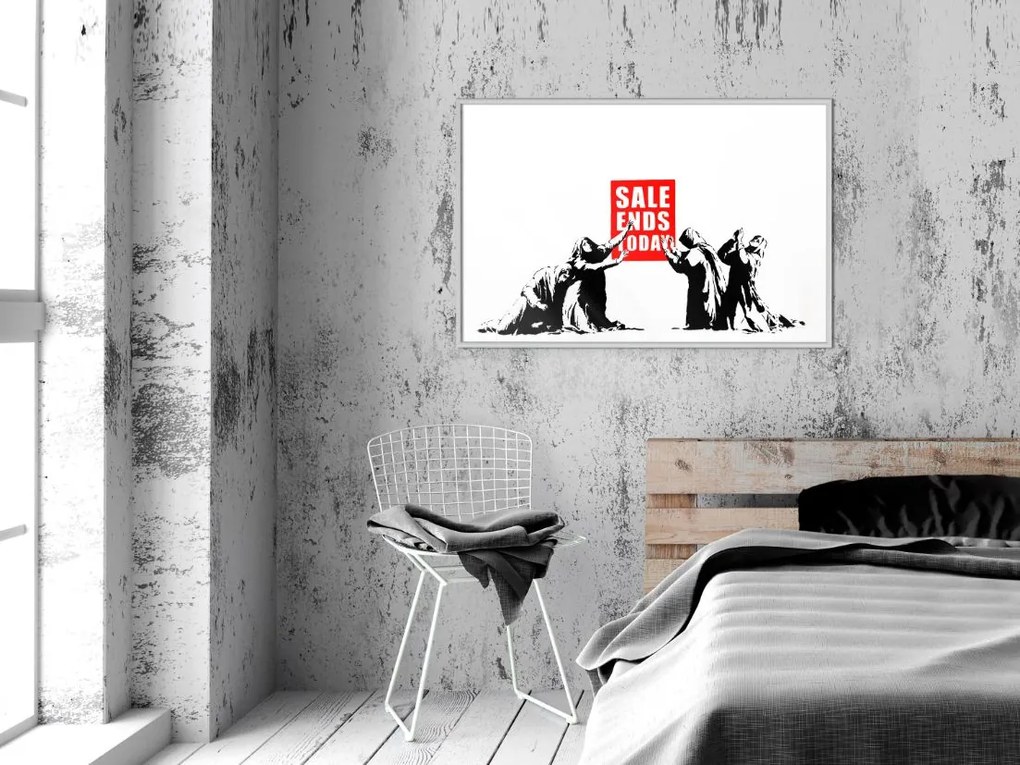 Αφίσα - Banksy: Sale Ends - 30x20 - Χρυσό - Με πασπαρτού