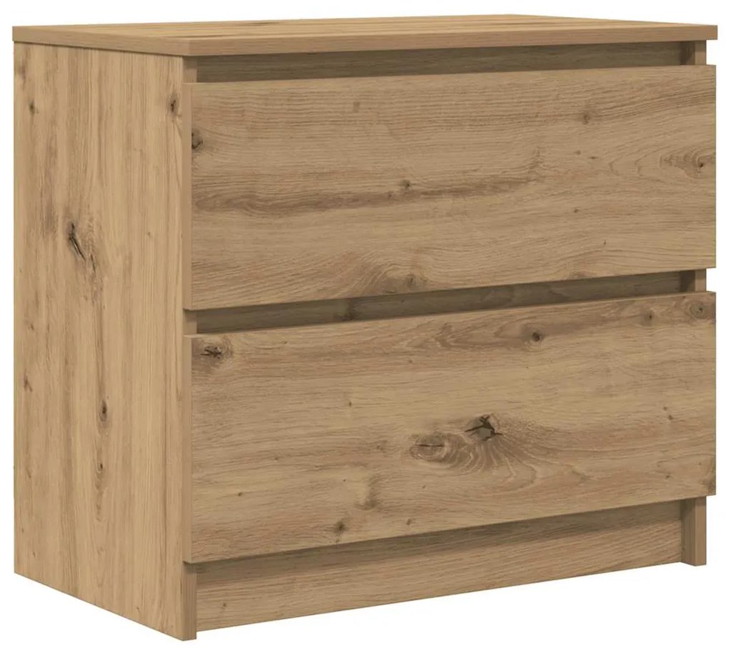 Έπιπλο Τηλεόρασης Αρτισιανή Δρυς 60x35x54 εκ από Επεξεργ. Ξύλο - Καφέ