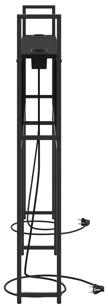 vidaXL Κεφαλάρι Αποθήκης Μαύρη δρυς 135 cm Επεξεργασμένο ξύλο