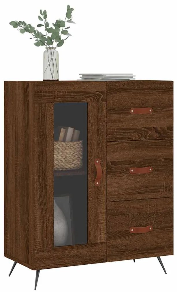 vidaXL Ντουλάπι Καφέ Δρυς 69,5 x 34 x 90 εκ. Επεξεργασμένο Ξύλο
