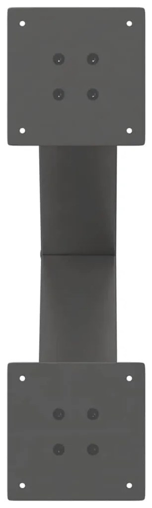 vidaXL Πόδια Τραπεζιού Σαλονιού σε Σχήμα Χ, 2 τεμ. Ανθρακί 50x(42-43) εκ. Ατσάλι