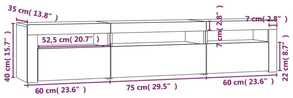 ΈΠΙΠΛΟ ΤΗΛΕΟΡΑΣΗΣ ΜΕ LED ΜΑΥΡΟ 195X35X40 ΕΚ. 3152739