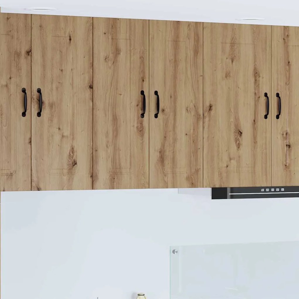 vidaXL Κρεμαστό ντουλάπι κουζίνας με ράφι Artisan Oak 60 x 31 x 80 εκ.