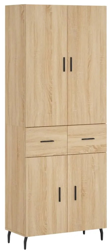 vidaXL Ντουλάπι Sonoma δρυς 69,5 x 34 x 180 εκ. από Επεξεργασμένο Ξύλο