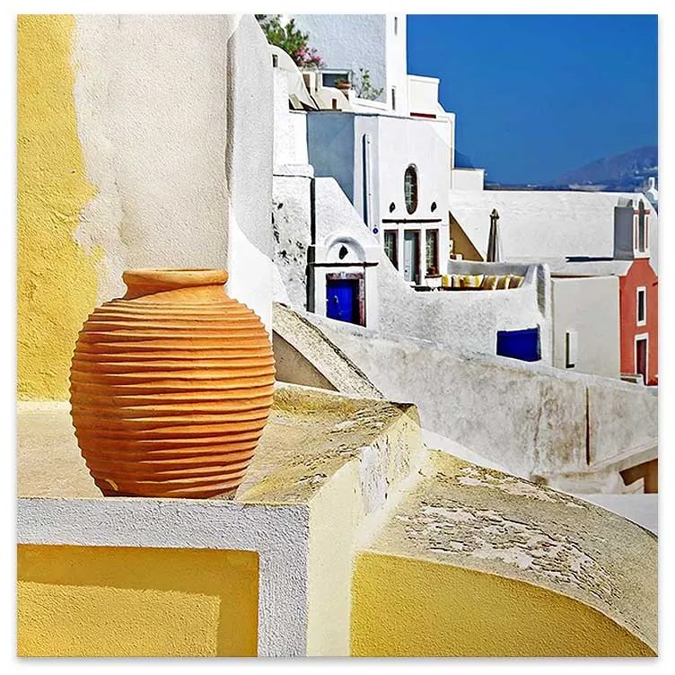 Πίνακας σε καμβά "Santorini" ψηφιακής εκτύπωσης 50x50x3εκ. - 0127964
