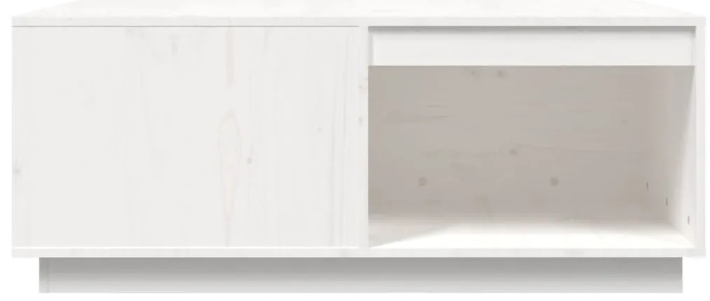 vidaXL Τραπεζάκι Σαλονιού Λευκό 100x101x40,5 εκ. από Μασίφ Ξύλο Πεύκου