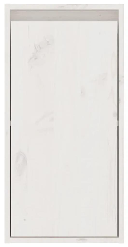 vidaXL Ντουλάπι Τοίχου Λευκό 30 x 30 x 60 εκ. από Μασίφ Ξύλο Πεύκου