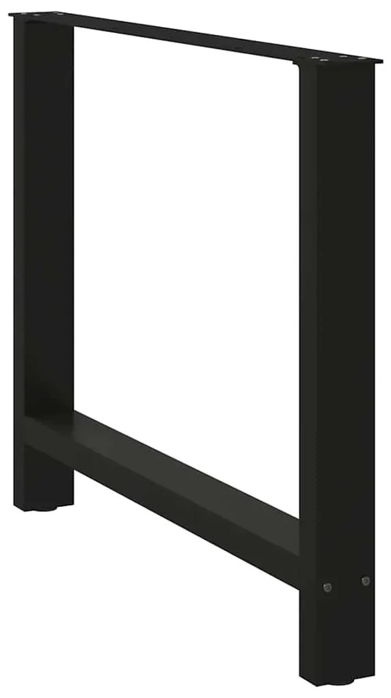 vidaXL Πόδια Τραπεζαρίας 2 τεμ. Μαύρα 100x(72-73) εκ. Ατσάλι