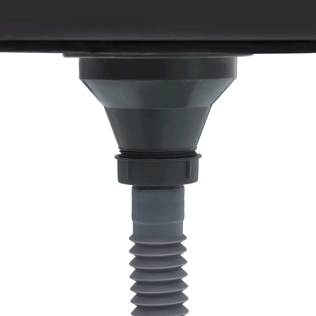 vidaXL Νεροχύτης + Ποδιά Σετ Ασημί 1000x600x155 χιλ. Ανοξείδωτο Ατσάλι