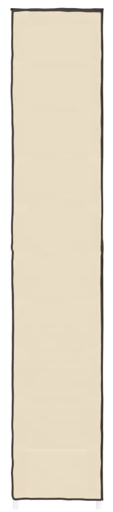 vidaXL Παπουτσοθήκη Κρεμ 60 x 30 x 166 εκ. Υφασμάτινη