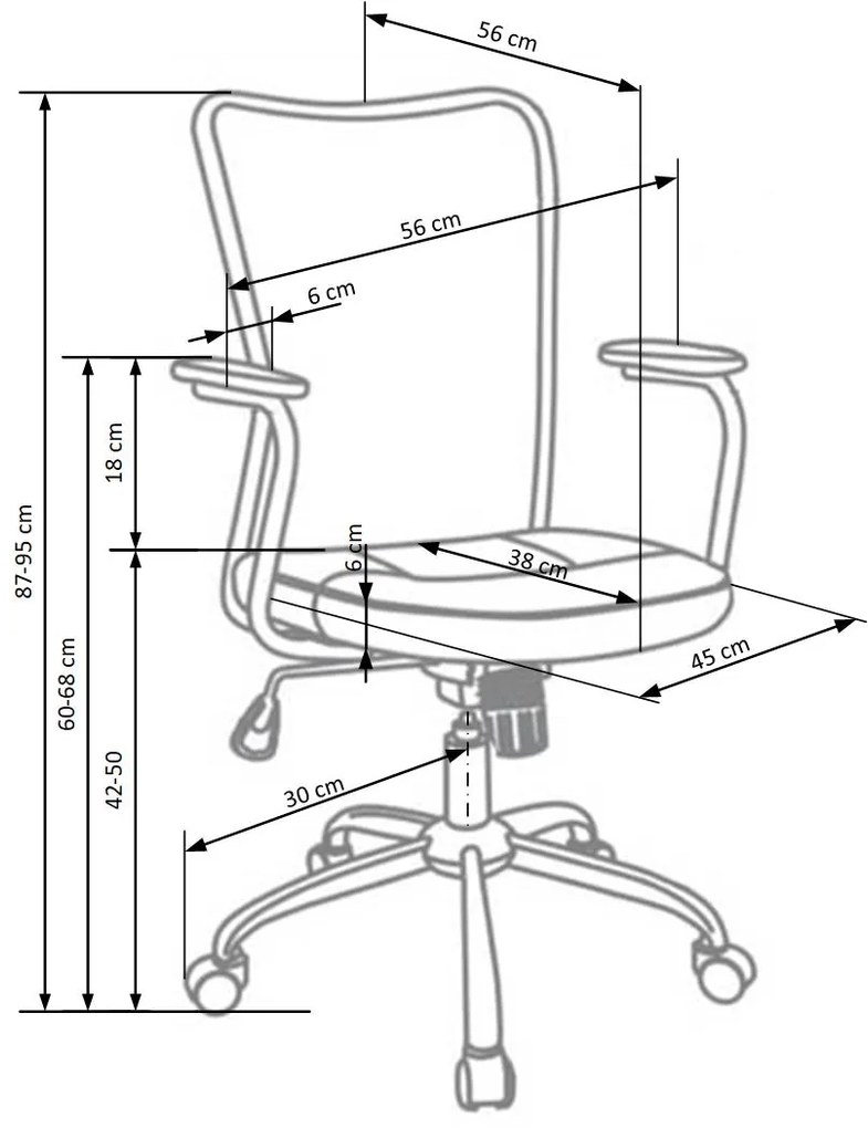 ANDY chair color: grey/black DIOMMI V-CH-ANDY-FOT-CZARNY