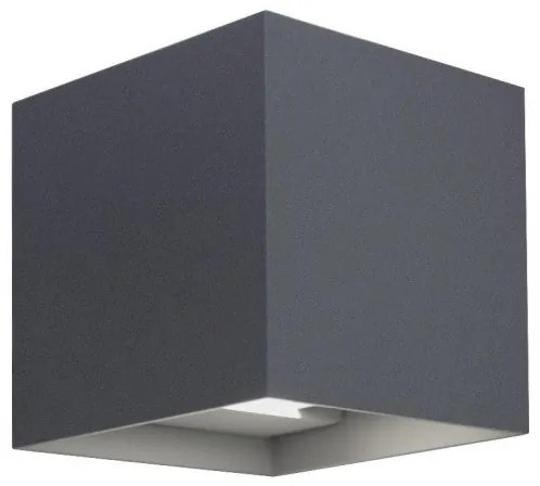 Απλίκα Φωτιστικό Τοίχου Led Marbella Big Squared H12 Φ12 Bot Lighting-MARBELLA20GQK-Ανθρακί MARBELLA20GQK