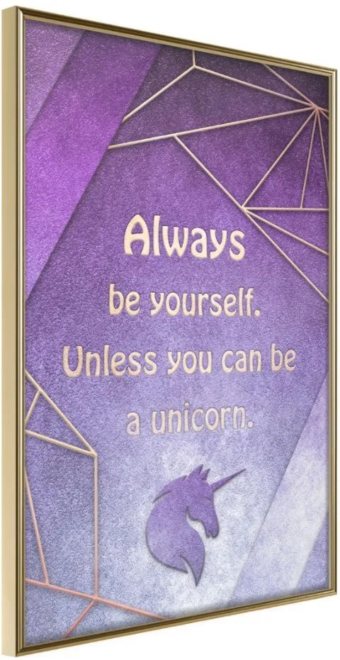 Αφίσα - Always Be Yourself - 20x30 - Χρυσό - Χωρίς πασπαρτού