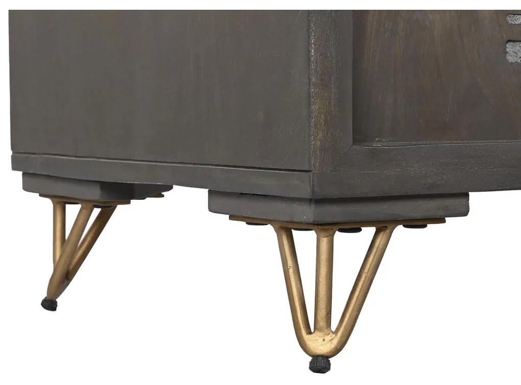 Τηλεόραση DKD Home Decor Μέταλλο Καφέ Ξύλο από Μάνγκο 160 x 40 x 50 cm