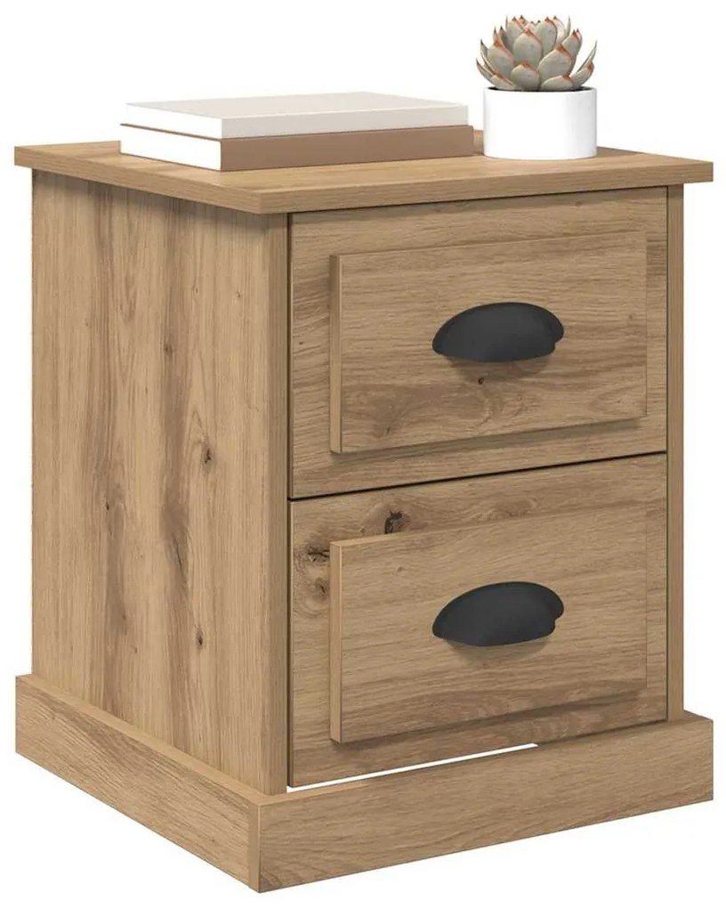 vidaXL Κομοδίνο artisan δρυς 39 x 39 x 47.5 εκ Επεξεργασμένο ξύλο