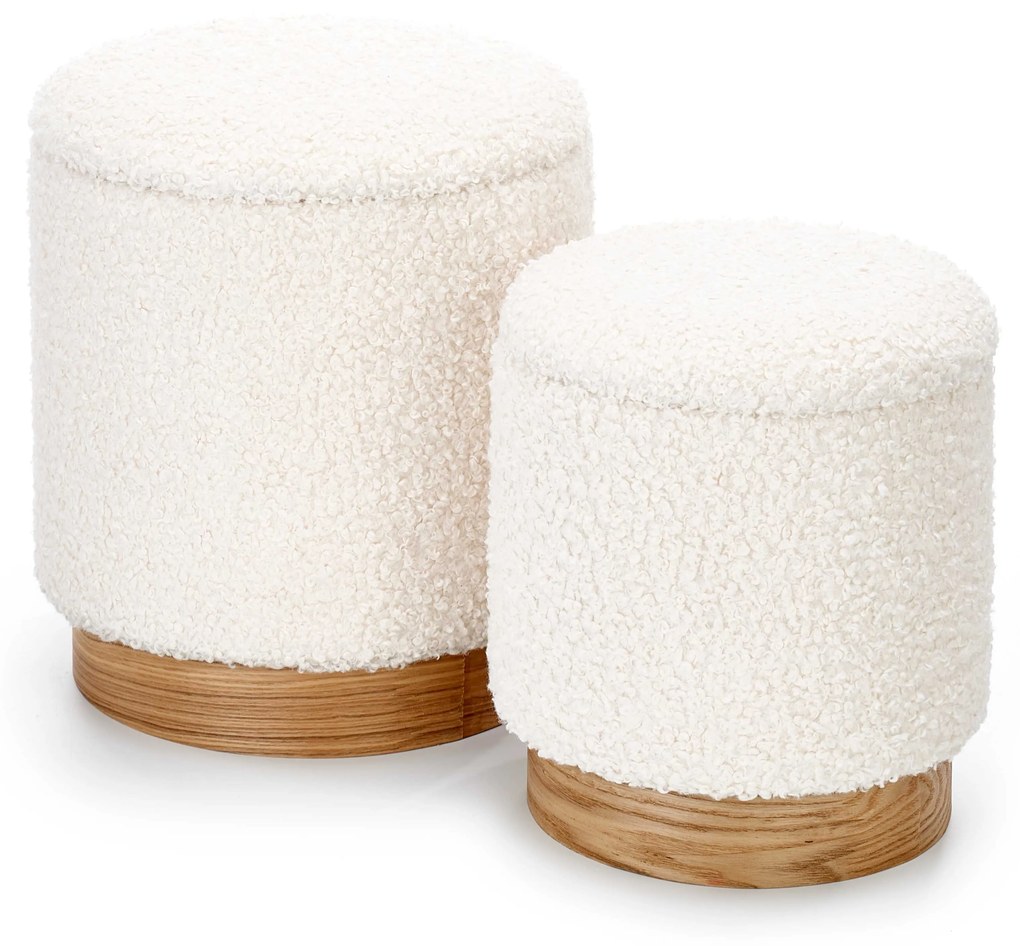 CANCUN set of two color: cream / natural DIOMMI V-CH-CANCUN-PUFA