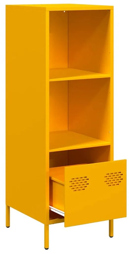 vidaXL Ντουλάπι Μουσταρδί 35x39x103,5 εκ. από Ατσάλι