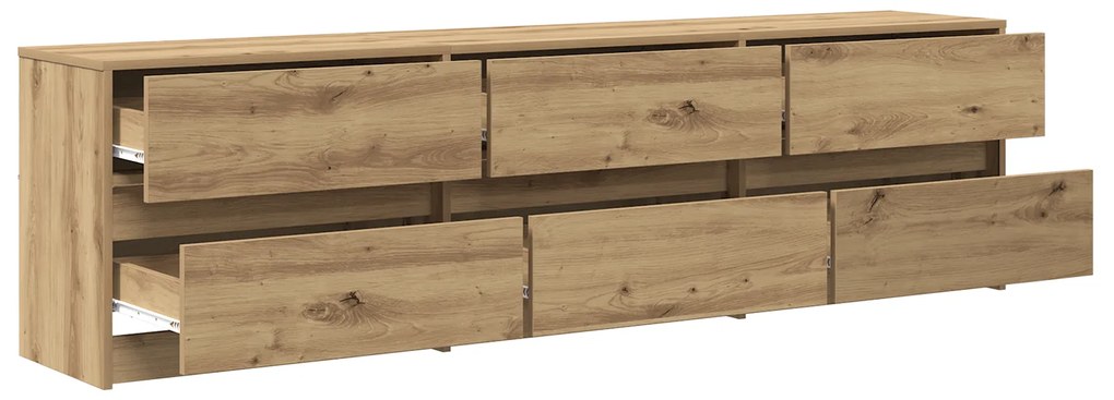 vidaXL Ντουλάπι TV Καφέ 181 x 34 x 50 εκ. Επεξεργασμένο ξύλο