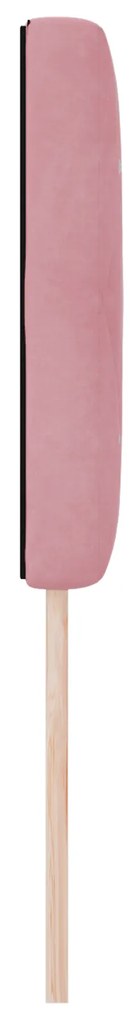vidaXL LED Κεφαλάρι με Κρύσταλλο και Ράψιμο Ροζ 80 cm Βελούδο