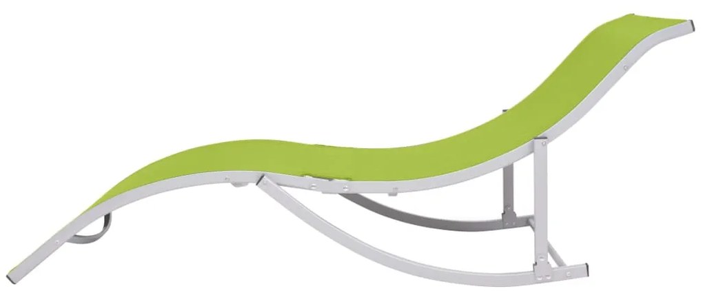 vidaXL Ξαπλώστρες Πτυσσόμενες 2 τεμ. Πράσινες από Textilene