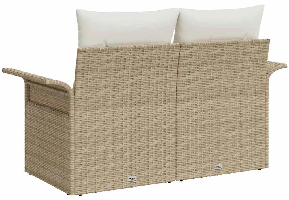 vidaXL Καναπές Κήπου Μπεζ 141 x 62 x 69 εκ. συνθετικό ρατάν