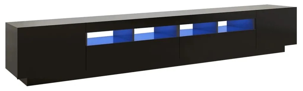 vidaXL Έπιπλο Τηλεόρασης με LED Μαύρο 260 x 35 x 40 εκ.