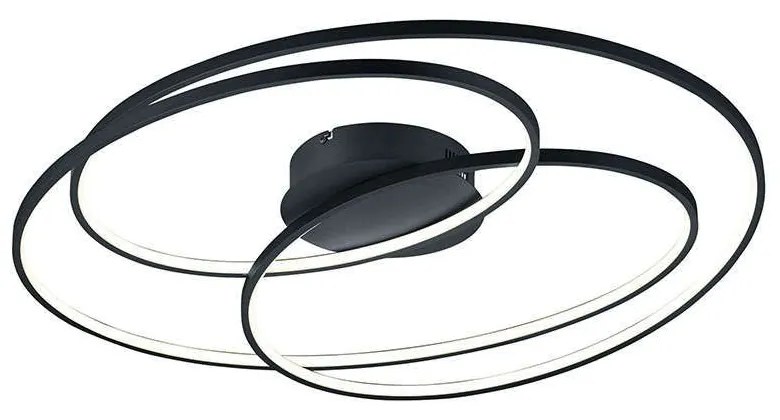 Φωτιστικό Οροφής - Πλαφονιέρα Led Gale 673918032 80x65cm Black Trio Lighting Metal