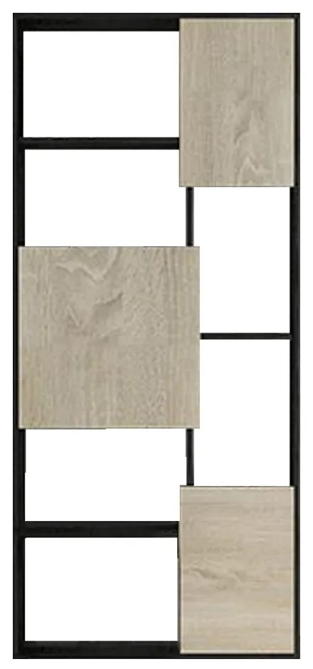 PUZZLE ΒΙΒΛΙΟΘΗΚΗ BLACK OAK SONOMA 80x30xH180cm 24-0509