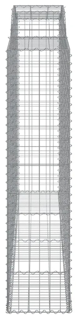 vidaXL Συρματοκιβώτια Τοξωτά 5 τεμ. 300x50x200/220 εκ. Γαλβαν. Ατσάλι