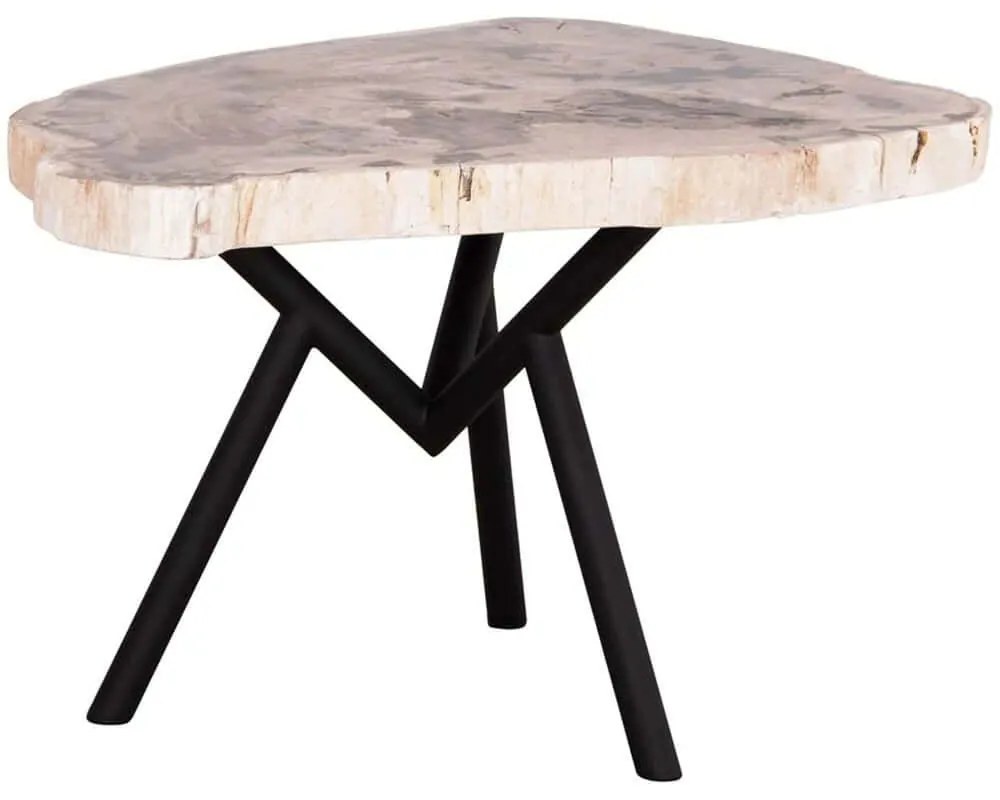 Τραπέζι Σαλονιού Saman HM9930 76x53x45cm Natural-Black