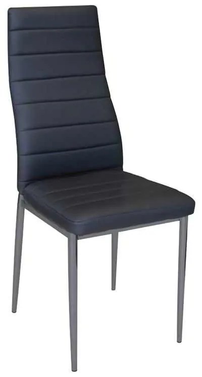 Καρέκλα Jetta-I Βαφή Γκρι/PVC Μαύρο Συσκ.6τμχ 40x50x95cm