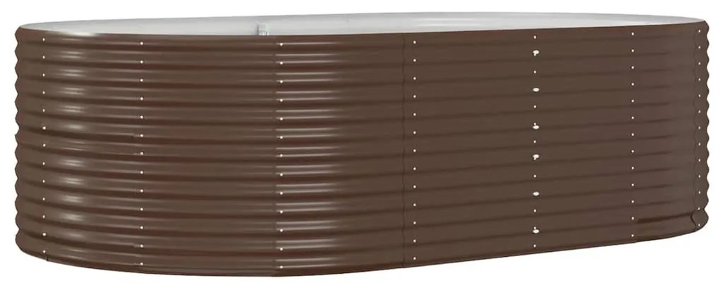 vidaXL Ζαρντινιέρα Καφέ 212x140x68 εκ. Γαλβανισμένος χάλυβας