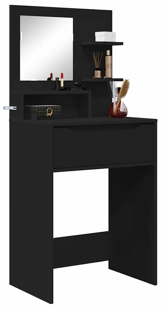 vidaXL Τραπέζια Ντυσίματος Κρεβατοκάμαρας Μαύρο 80 x 39,6 x 135 εκ