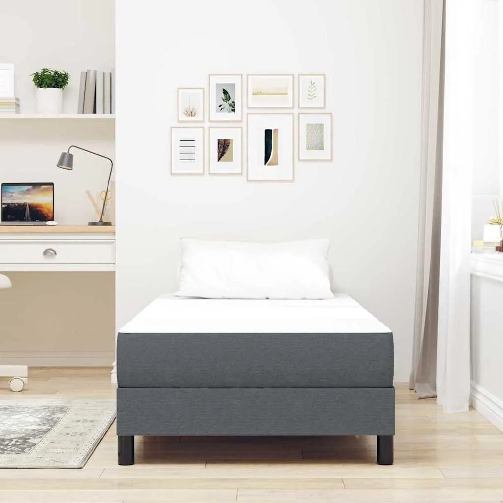 vidaXL Στρώμα Κρεβατιού με στρώμα Γκρι 80 x 200 cm ύφασμα