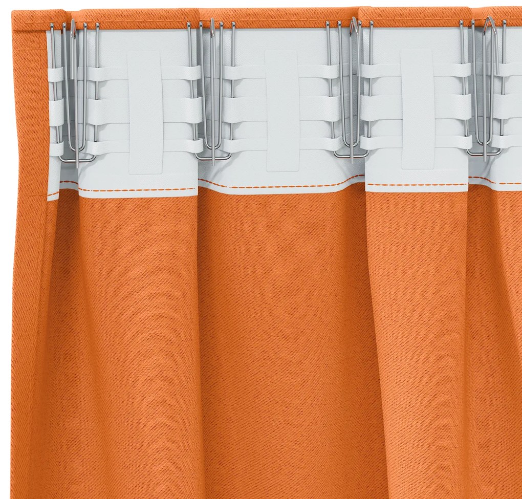 vidaXL Κουρτίνες 2 pcs Φωτεινό Πορτοκάλι 140 x 140 cm Πολυεστέρας
