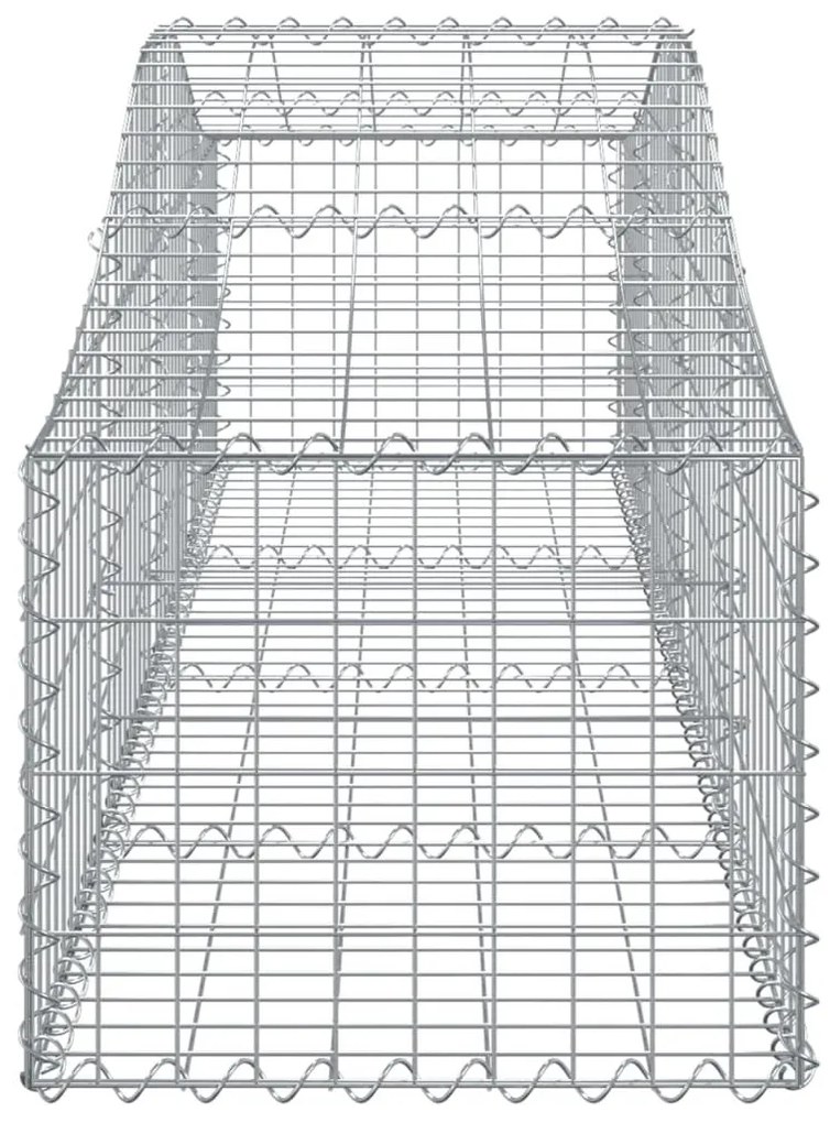 Συρματοκιβώτια Τοξωτά 50 τεμ. 200x50x40/60 εκ. Γαλβαν. Ατσάλι - Ασήμι