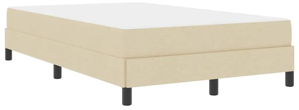 vidaXL Κρεβάτι με ελατήρια με στρώμα Κρεμ 120 x 200 cm ύφασμα