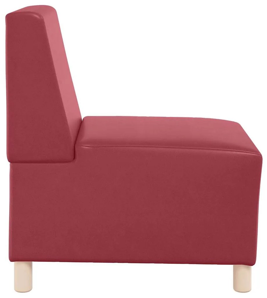 vidaXL Μοναδικός Καναπές χωρίς Χερούλια 2 pcs Μπορντό 55 x 74 x 82 εκ.