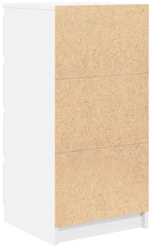 Συρταριέρα με Συρτάρια Λευκή 37,5x35x99 εκ. από Επεξ. Ξύλο - Λευκό