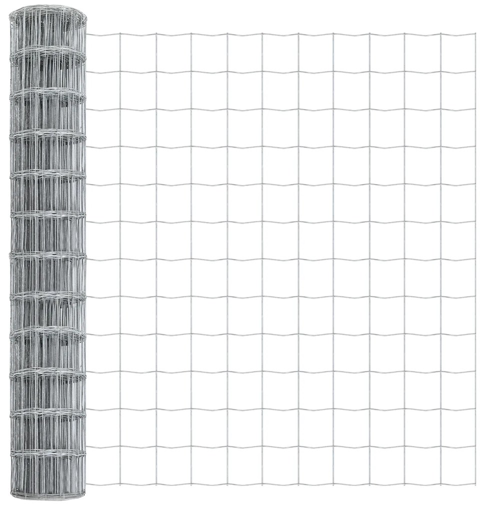 vidaXL Euro Fence με 13 Πόλους 1.2x25 μ Γαλβανισμένος Χάλυβας