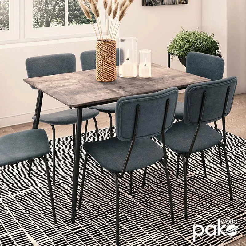 Τραπέζι Shazam pakoworld MDF επεκτεινόμενο χρώμα γκρι cement 120-160x80x76εκ - 096-000002