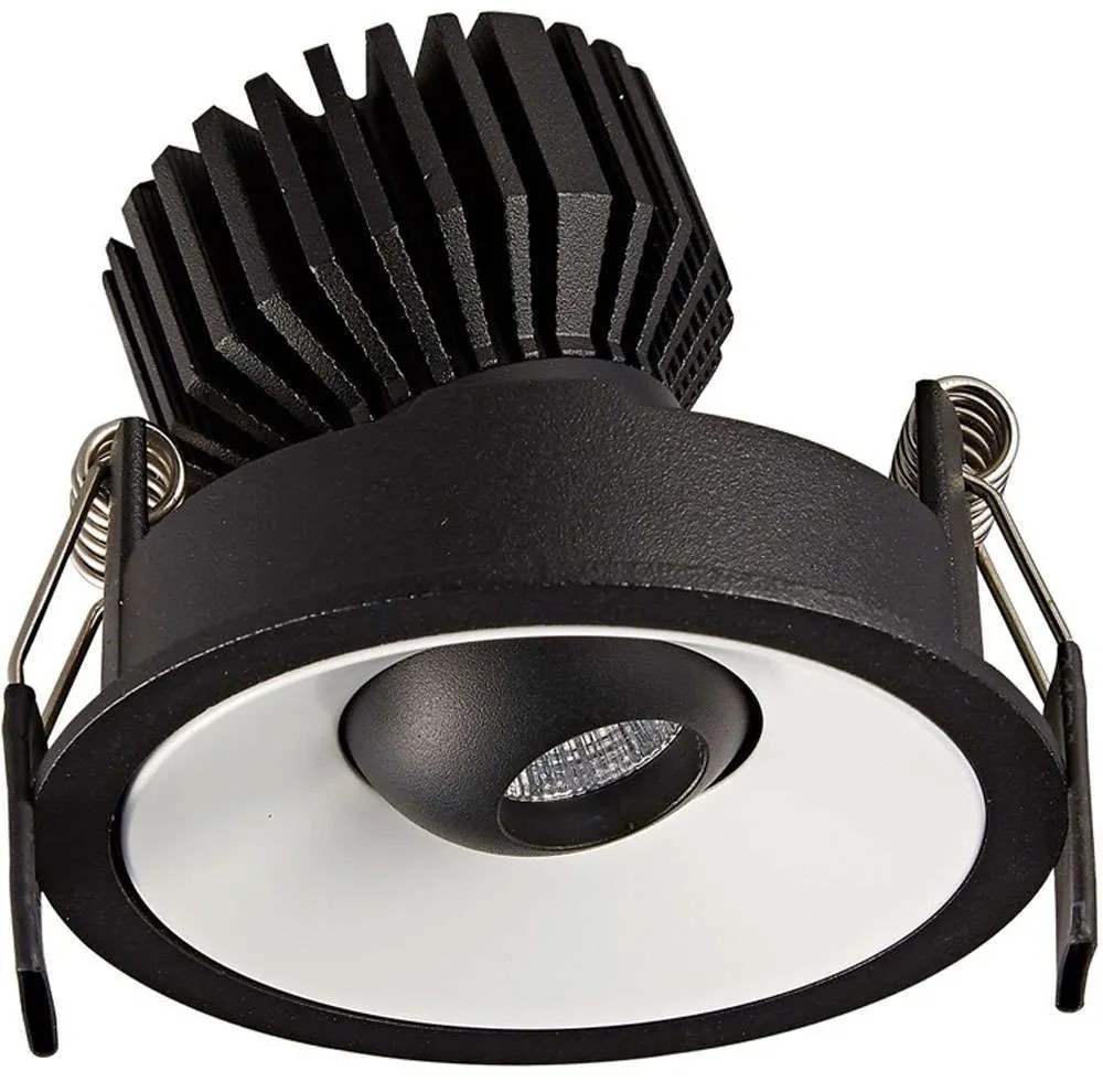 Σποτ Χωνευτό VK/04345/WB/C 8,4x7cm Led 390Lm 7W 4000K White-Black VKLed Round