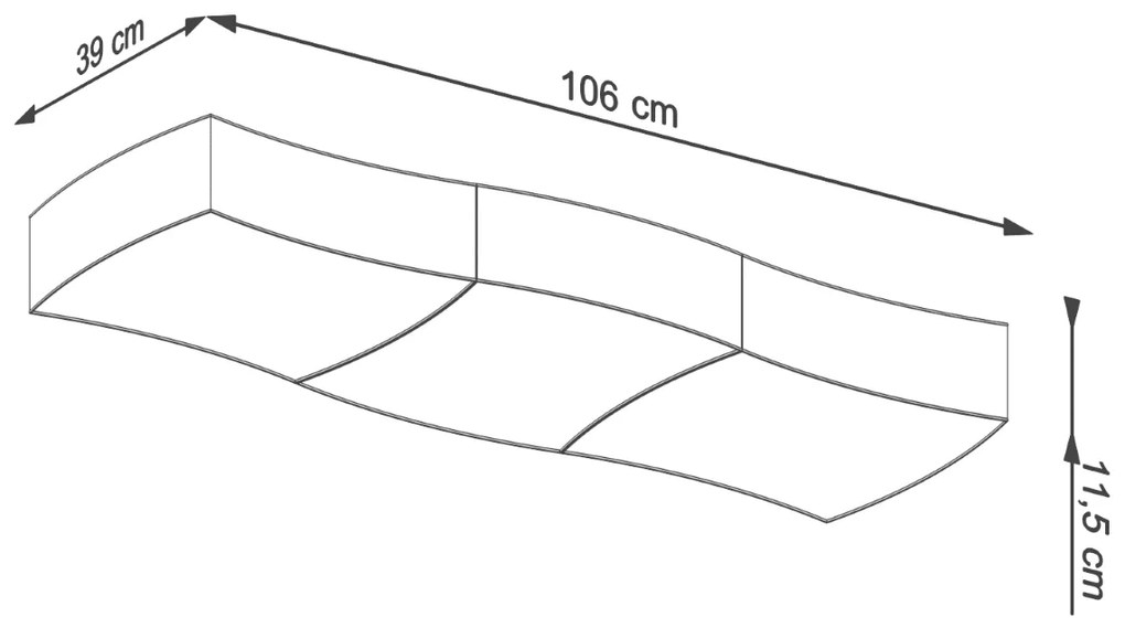 Sollux Φωτιστικό οροφής Square 6,PVC,6xE27/60w