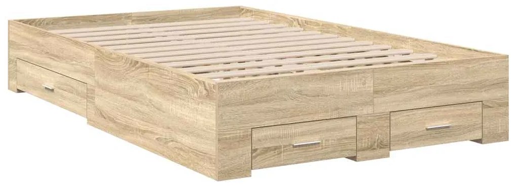vidaXL Σκελετός Κρεβατιού Καφέ 120 x 200 cm Επεξεργασμένο ξύλο