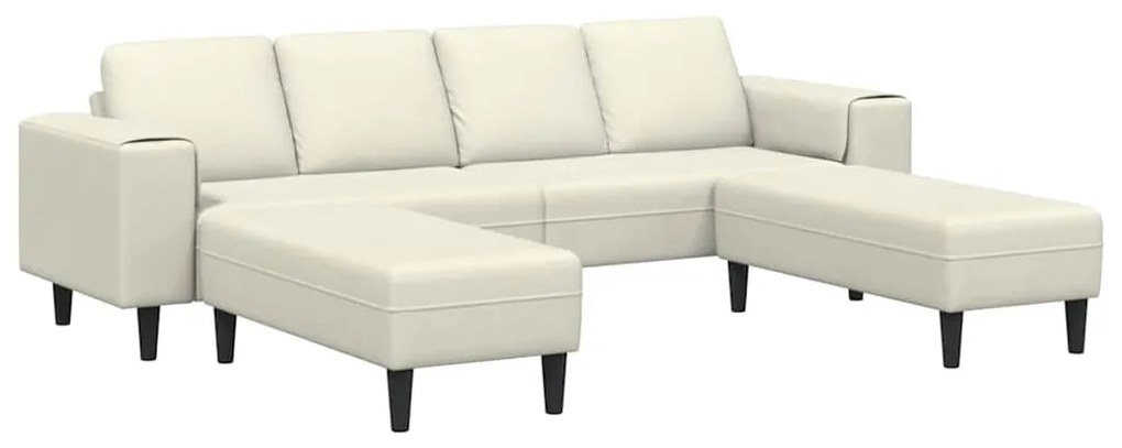 vidaXL Σετ Καναπέ 3 pcs Κρεμ Βελούδο