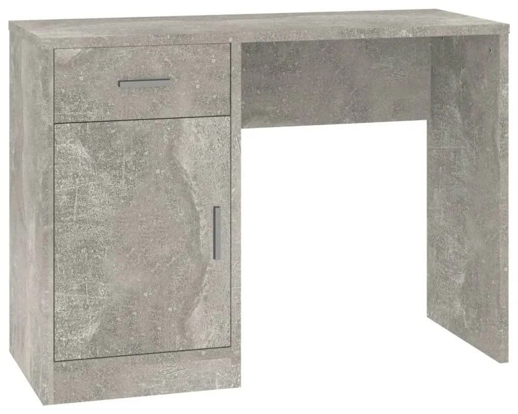vidaXL Γραφείο με Συρτάρι &amp; Ντουλάπι Γκρι Σκυρ. 100x40x73 εκ. Επ. Ξύλο