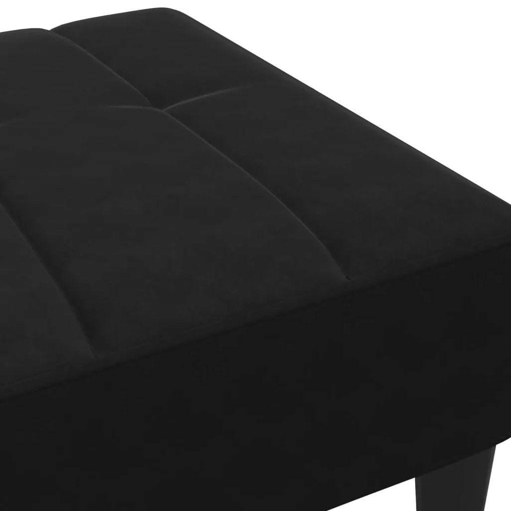 vidaXL Υποπόδιο Μαύρο 77x55x31 εκ. Βελούδινο