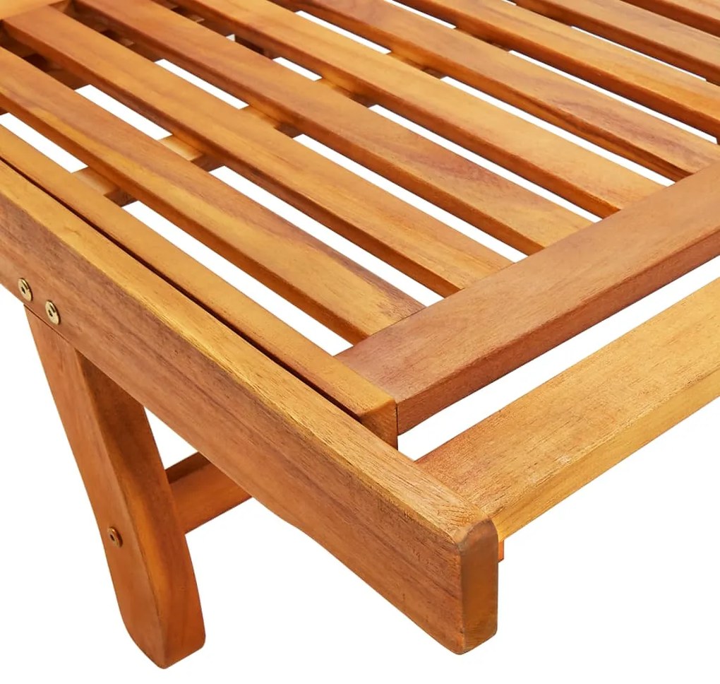 vidaXL Ξαπλώστρες 2 τεμ. από Μασίφ Ξύλο Ακακίας με Μαξιλάρια